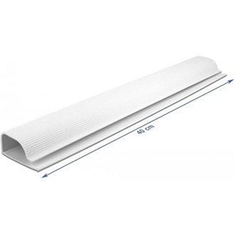 Delock Asztalalatti kábelcsatorna 63 x 28 mm foglalatú és 400 mm hosszú, 2 db. fehér