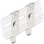 Delock Asztali patch panel tartó DIN sínhez M4 rögzítő csavarokkal 2 db.