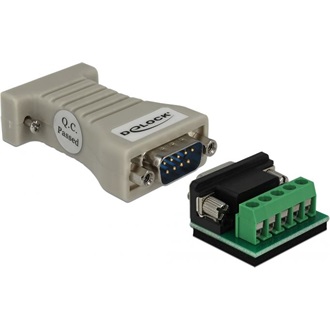Delock Serial RS-232 DB9 -> Serial RS-422/485 F/M adapter szürke ESD védelemmel