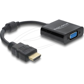 Delock Átalakító HDMI dugó - VGA aljzat fekete
