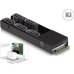 Delock M.2 B+M -> 5db SATA3 M/F adapter fekete PCIe M.2 2280