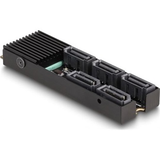 Delock M.2 B+M -> 5db SATA3 M/F adapter fekete PCIe M.2 2280