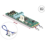 Delock Átalakító, M.2 aljzat B+M nyílással, csatlakozódugó - 2 x USB 5 Gbps A-típusú hüvely 50 cm hosszú kábellel