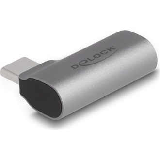 Delock USB-C -> Jack stereo 3,5mm (4pin) M/F adapter ezüst