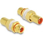 Delock RCA -> RCA F/F adapter piros gyűrüvel