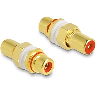 Delock RCA -> RCA F/F adapter piros gyűrüvel
