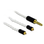 Delock Jack stereo 4,4mm (5pin) -> 2db MMCX M/M audio kábel 1.2m fehér