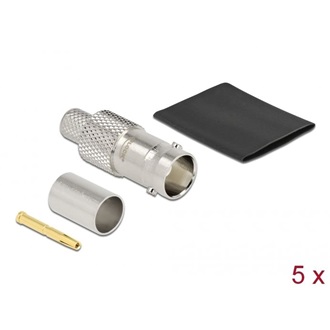 Delock BNC anya RG6 krimpelésére illeszkedő süllyesztő csővel