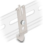 Delock Beépítési tartó 35 mm-es DIN sínhez 2 rögzítő lyukkal és T3 önmetsző rögzítő csavarral