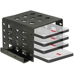 Delock Beépíto keret 4 x 2.5” - 3.5”, fekete