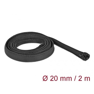 Delock Befont karmantyú zipzáras szorítóval 2 m x 20 mm-es fekete