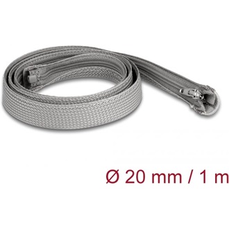 Delock Befont karmantyú zipzáras szorítóval hőállóság egészen 1 m x 20 mm-es szürke