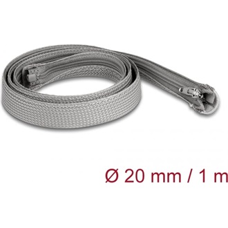 Delock Befont karmantyú zipzáras szorítóval hőállóság egészen 1 m x 20 mm-es szürke