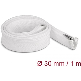 Delock Befont karmantyú zipzáras szorítóval hőállóság egészen 1 m x 30 mm-es fehér