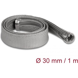 Delock Befont karmantyú zipzáras szorítóval hőállóság egészen 1 m x 30 mm-es szürke