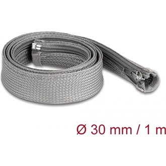 Delock Befont karmantyú zipzáras szorítóval hőállóság egészen 1 m x 30 mm-es szürke