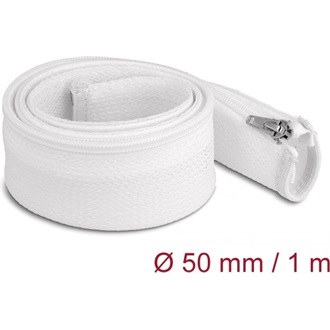 Delock Befont karmantyú zipzáras szorítóval hőállóság egészen 1 m x 50 mm-es fehér