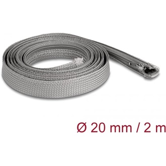 Delock Befont karmantyú zipzáras szorítóval hőállóság egészen 2 m x 20 mm-es szürke