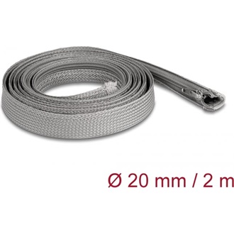 Delock Befont karmantyú zipzáras szorítóval hőállóság egészen 2 m x 20 mm-es szürke