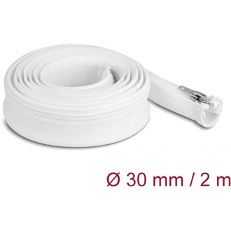 Delock Befont karmantyú zipzáras szorítóval hőállóság egészen 2 m x 30 mm-es fehér