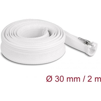 Delock Befont karmantyú zipzáras szorítóval hőállóság egészen 2 m x 30 mm-es fehér