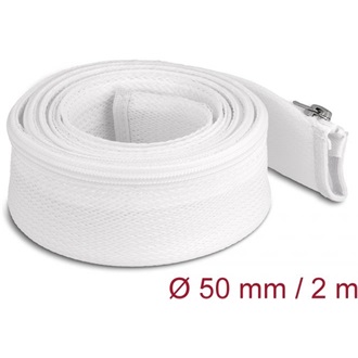 Delock Befont karmantyú zipzáras szorítóval hőállóság egészen 2 m x 50 mm-es fehér