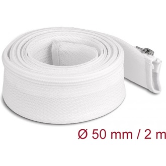 Delock Befont karmantyú zipzáras szorítóval hőállóság egészen 2 m x 50 mm-es fehér