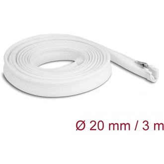 Delock Befont karmantyú zipzáras szorítóval hőállóság egészen 3 m x 20 mm-es fehér