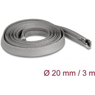 Delock Befont karmantyú zipzáras szorítóval hőállóság egészen 3 m x 20 mm-es szürke