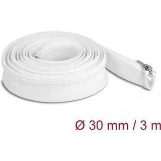 Delock Befont karmantyú zipzáras szorítóval hőállóság egészen 3 m x 30 mm-es fehér