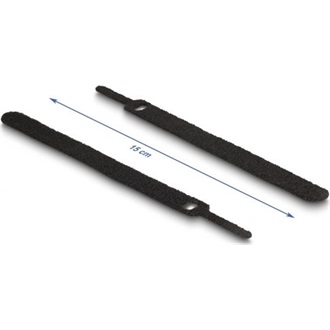 Delock Befűzős kábelkötegelő hossza 150 mm fekete 12 mm, 10 db.