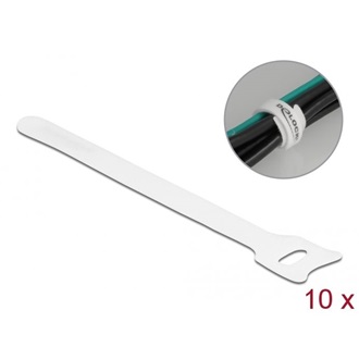 Delock Befűzős kábelkötegelő hossza 150 mm szépessége 12 mm, 10 db. Fehér