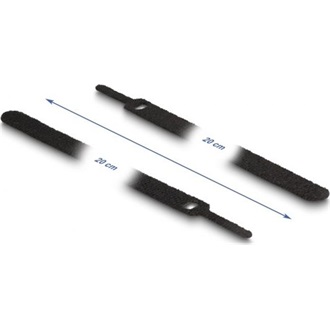 Delock Befűzős kábelkötegelő hossza 200 mm fekete 12 mm, 10 db.
