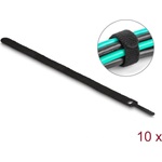Delock Befűzős kábelkötegelő hossza 250 mm fekete 12 mm, 10 db.