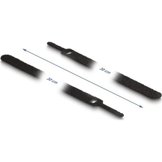 Delock Befűzős kábelkötegelő hossza 300 mm fekete 12 mm, 10 db.