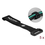 Delock Befűzős kábelkötegelő tépőzárral és szorító karikával hossza 150 mm, szélessége 20 mm, 5 db.