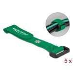 Delock Befűzős kábelkötegelő tépőzárral és szorító karikával hossza 150 mm, szélessége 20 mm, 5 db.