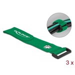 Delock Befűzős kábelkötegelő tépőzárral és szorító karikával hossza 280 mm, szélessége 38 mm, 3 db.