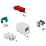 Delock Biztonsági kapocs kezdo készlet RJ45 csatlakozóhoz 20 db-os