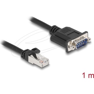 Delock CAN buszos kábel RJ45 apa - D-Sub 9 tűs apa csavarokkal Cat.5e STP 1 m