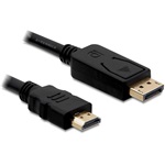 Delock Displayport -> HDMI M/M video kábel 2m fekete