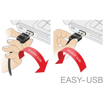Delock Easy-USB A -> USB-B 2.0 mini M/M adatkábel 3m fekete