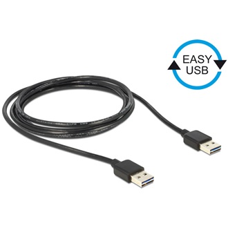 Delock Easy-USB A - Easy-USB M/M adatkábel 5m fekete