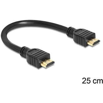 Delock HDMI 1.4 M/M video jelkábel 0.25m fekete