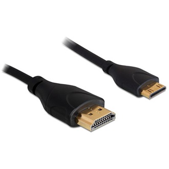 Delock HDMI 1.4 -> HDMI mini C M/M video jelkábel 1m lapos 