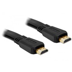 Delock HDMI 1.4 M/M video jelkábel 1m fekete lapos