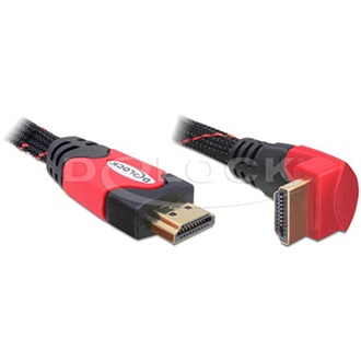 Delock HDMI 1.4 M/M video jelkábel 2m 90°-os csatlakozó