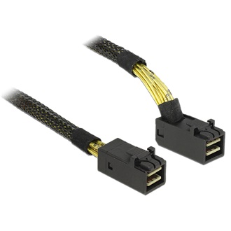 Delock SAS mini SFF-8643 M/M adatkábel 1m egyenes/90°