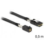 Delock SAS mini SFF-8643 -> SAS mini SFF-8087 M/M adatkábel 0.5m fekete