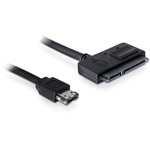 Delock eSATAp -> SATA 22pin M/F adatkábel 0.5m